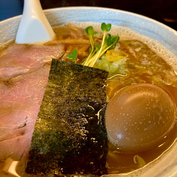 「らーめん＋煮玉子」@川喜屋の写真