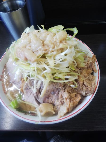 「小ラーメン味ネギほぐし豚」@ラーメン二郎 川越店の写真