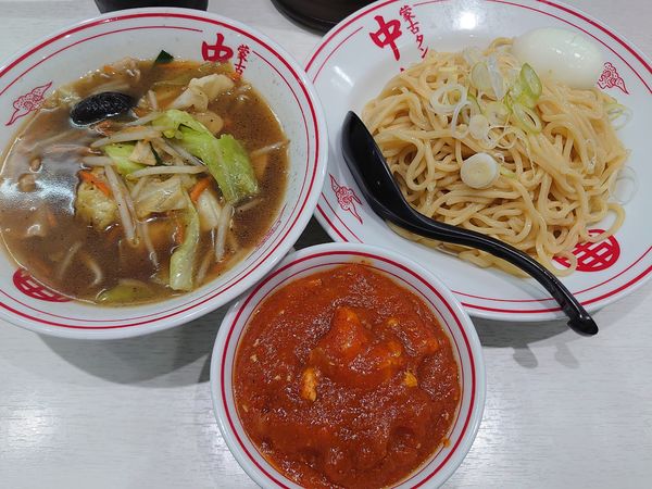 「冷し醤油タンメン+マーボー、玉子(1010円)」@蒙古タンメン 中本 川越店の写真