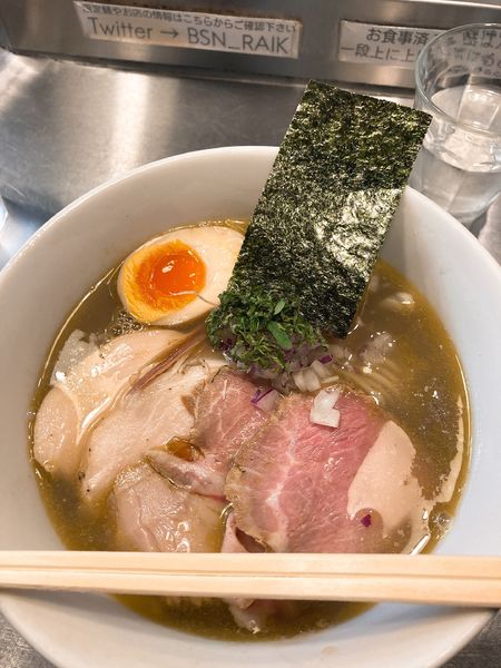 「貝と煮干しの冷やしらーめん」@Bonito Soup Noodle RAIKの写真