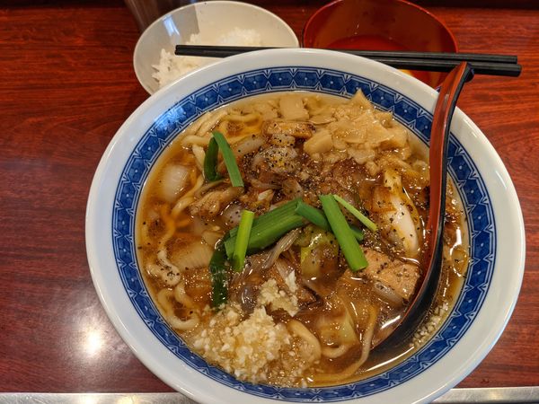 「スタミナ中華そばセット」@中華そば たた味の写真