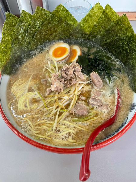 「ネギみそラーメン中盛＋のり(多め固め)」@ラーメンショップ 122号騎西店の写真