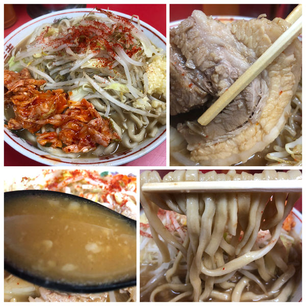 「小ラーメン750円キムチ50円ヤサイスクナメカタメニンニク」@ラーメン二郎 仙台店の写真