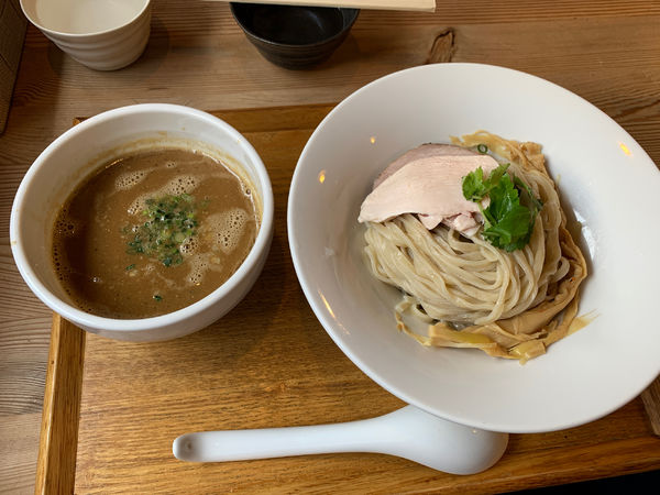 「煮干と節と鶏豚白湯のつけそば」@中華蕎麦 はざまの写真