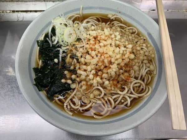 「たぬきそば 340円」@爽亭 JR上野駅11・12番線ホームの写真