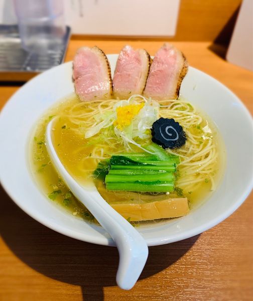 「鴨塩青唐辛子（麺固め￥850）」@麺屋 上々の写真