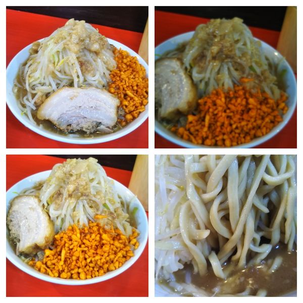 「ラーメン小（野菜、脂、辛揚げ）」@鷹の目 大宮店の写真