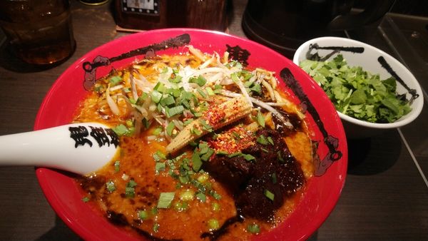 「カラシビ味噌らー麺  パクチー別添え」@カラシビ味噌らー麺 鬼金棒の写真