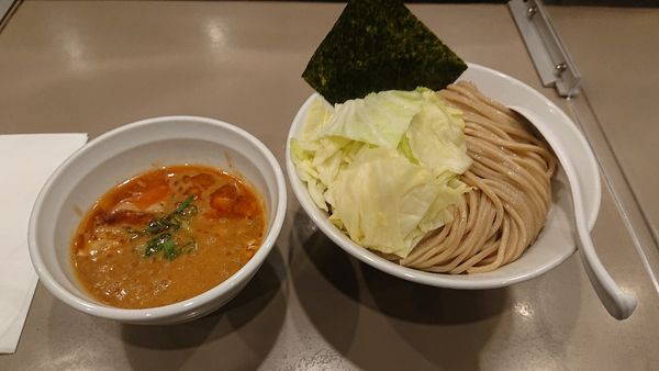「海老味噌つけめん 大盛りキャベツトッピング」@つけ麺 五ノ神製作所の写真