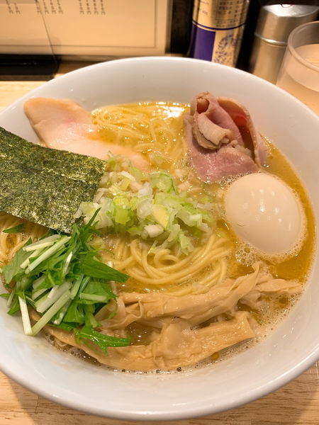 「鶏白湯ラーメン　塩　中盛＋味玉」@麺屋 れんしんの写真
