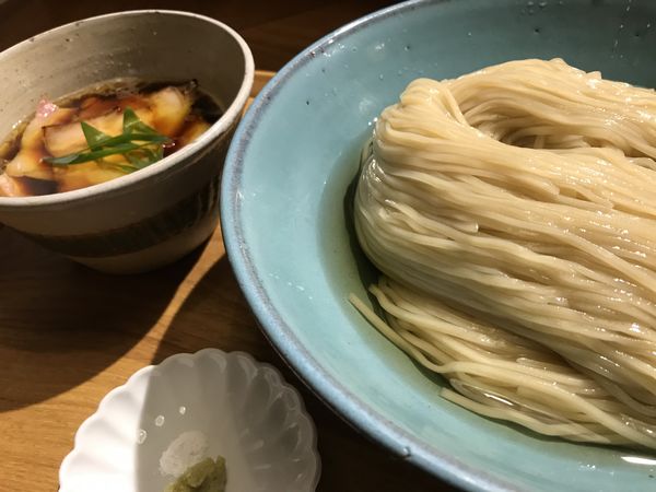 「淡麗昆布水つけ麺 1,100円 特盛 100円」@いかれたNOODLE Fishtonsの写真