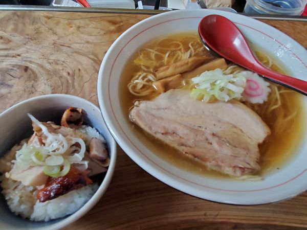 「ラーメン＋ミニご飯セット」@ひよこラーメンの写真