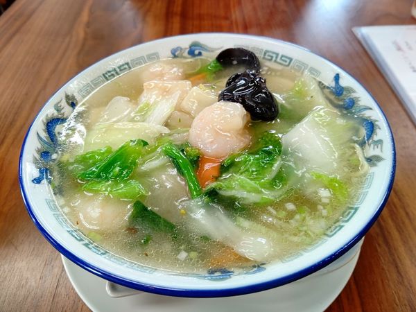 「海老入り・塩あんかけラーメン(並盛・140g)930円」@川菜餐室 風の都の写真