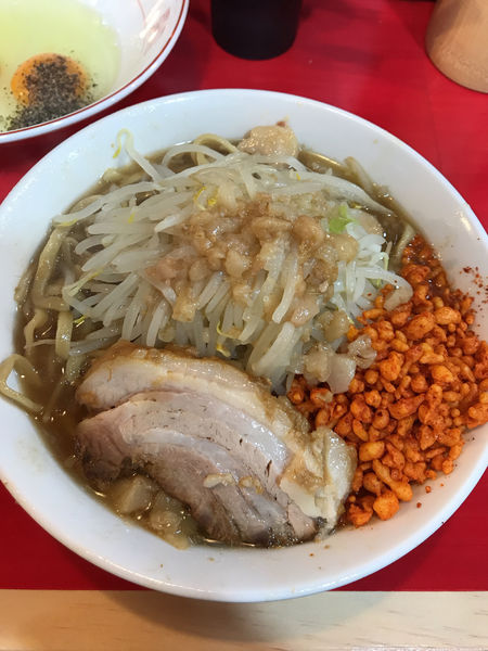 「ラーメン(小)＋生卵Ｗ」@鷹の目 大宮店の写真