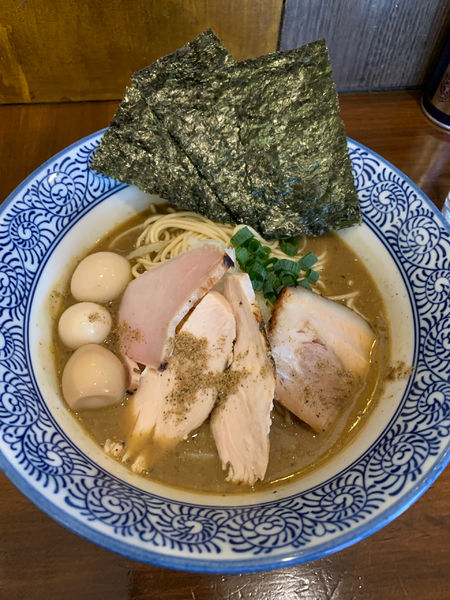 「特製濃厚煮干蕎麦」@煮干し中華蕎麦 山崎の写真