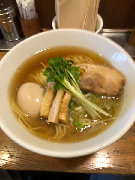 「味玉煮干そば880円＋大盛100円」@煮干しそば 虎愼の写真