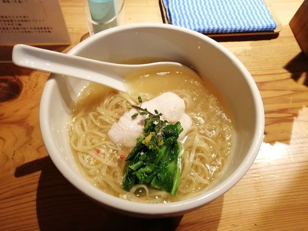 「真鯛と蛤の淡麗そば　950円真鯛雑炊セット250円」@麺処 図鑑の写真
