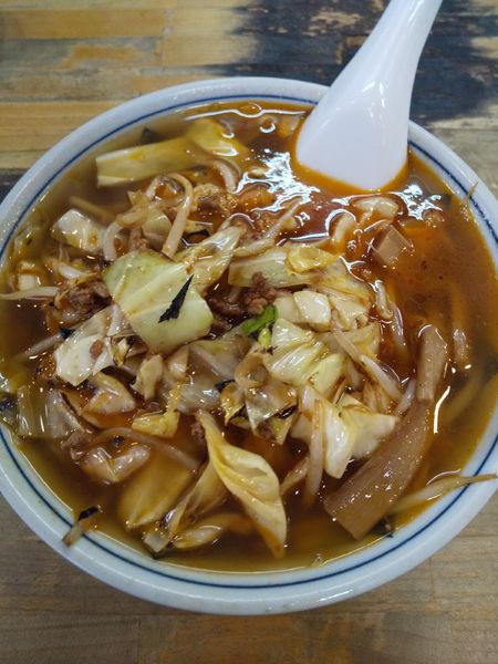 「辛いキャベツらーめん」@かごやの写真