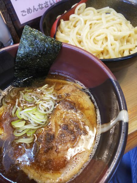「醤油つけ麺 並 太麺」@竹屋 新秋津店の写真