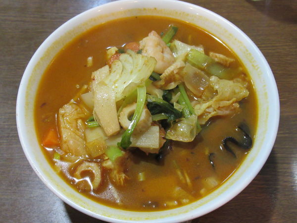 「海の幸入りタイ風トムヤムラーメン（900円）」@福満楼の写真