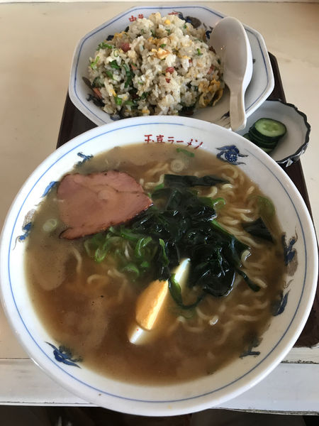 「半チャンラーメン　600円」@玉喜ラーメンの写真