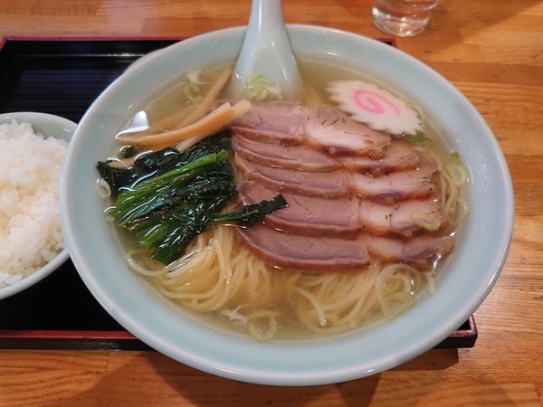 「チャーシュー麺+小ライス+餃子」@大雅飯店の写真