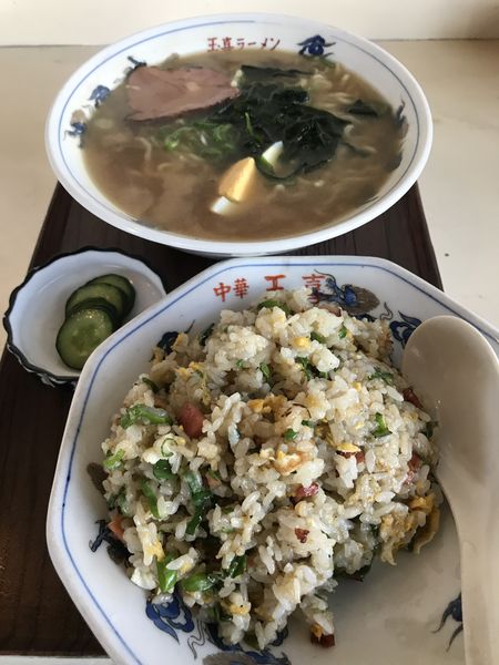 「半チャンラーメン　600円」@玉喜ラーメンの写真