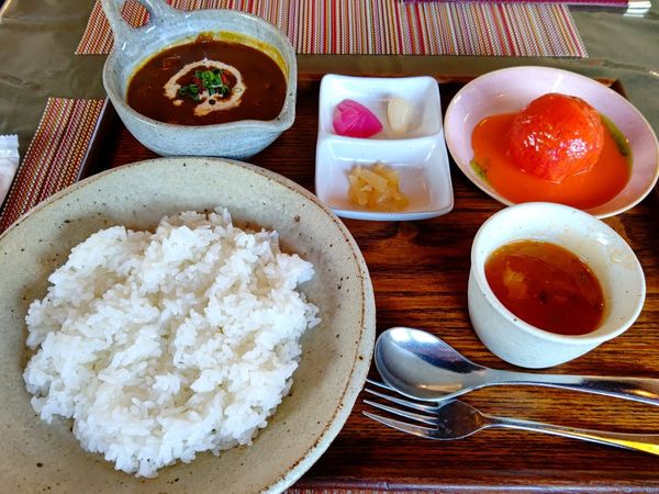 「新宿中村屋仕込みのビーフカリー膳(並盛)1,000円」@ま・めぞんの写真