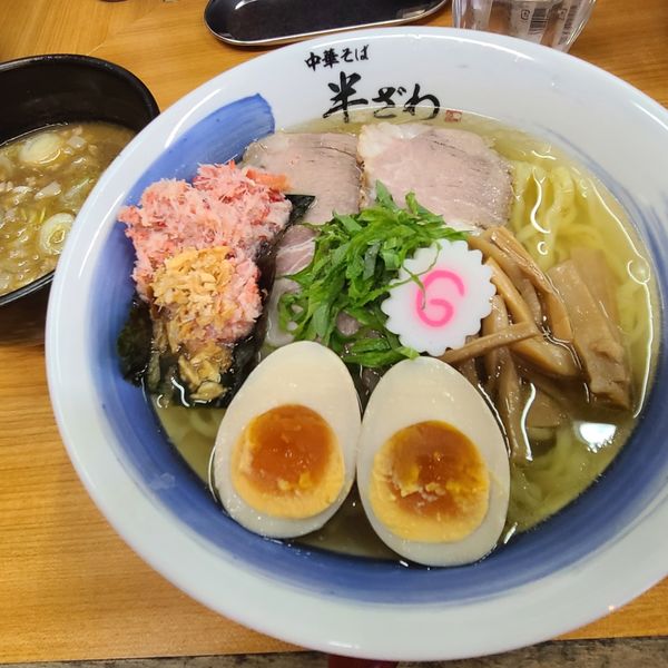 「渡り蟹つけそば　塩、熱」@中華そば 半ざわの写真