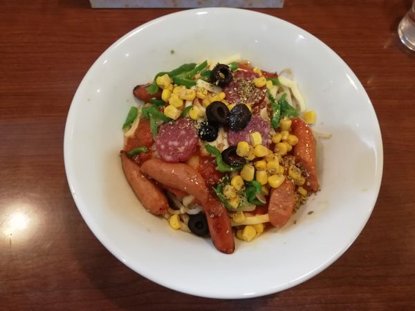 「メガピザソバ」@メガガンジャの写真