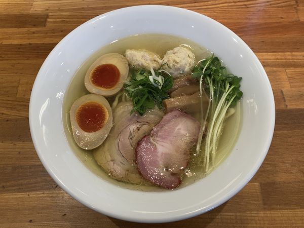 「味玉塩そば＋鶏つくね」@麺処 いち林の写真