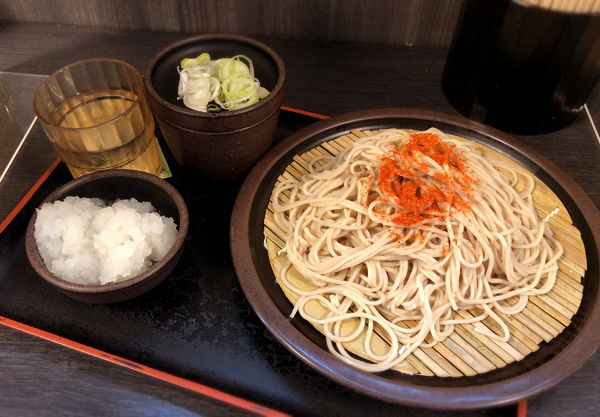 「もりそば(340円)+大根おろし(クーポン)」@ゆで太郎 大島店の写真