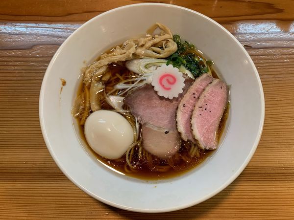 「鴨中華そば+味玉 ¥870+¥100」@はりけんラーメン 南店の写真