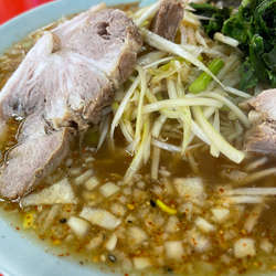 七味お酢ラーメン　ネギトッピング