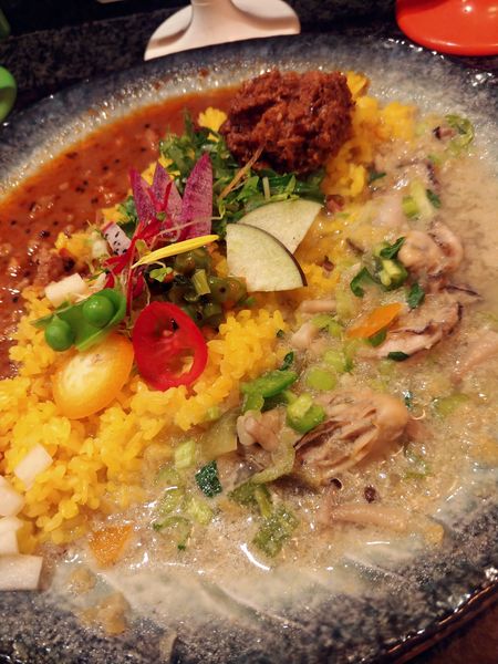 「愛かけ-牡蠣グリーンCurry＆ポークジンジャー」@Spices Curry Synergyの写真
