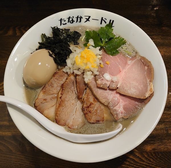 「タナニボ+味玉+肉増し(1100円)」@たなか青空笑店の写真