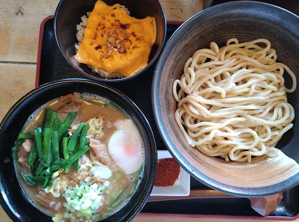 「【限定】牛モツ味噌つけ麺（ミニライス付）￥940」@和風らーめん 凪の写真