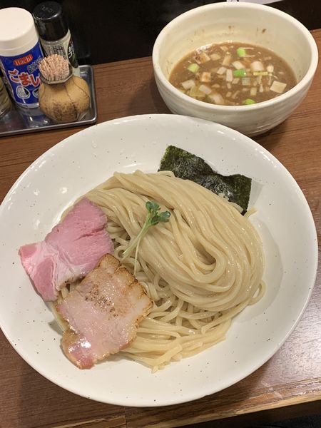 「濃厚豚骨魚介つけ麺850円 大盛り150円」@麺処 はら田の写真