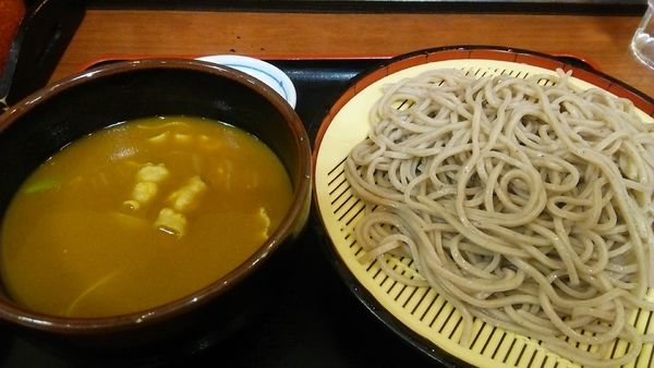 「カレー南蛮せいろそば 580円」@かのや 新宿東南口店の写真