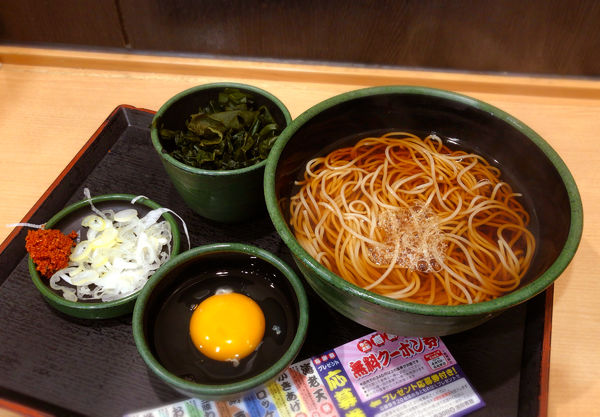 「朝そば(玉子/360円)」@ゆで太郎 錦糸公園前店の写真