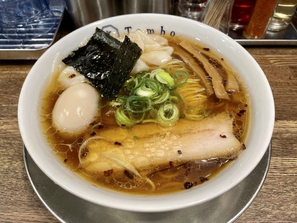 「味玉醤油の旨味ソバ ＋ 皮ワンタン」@Tomboの写真