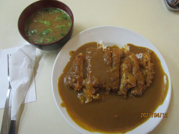 「カツカレーライス 850円」@キッチンラッキーの写真