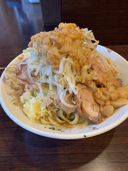 「汁なし　ヤサイニンニクアブラ」@ピコピコポンの写真