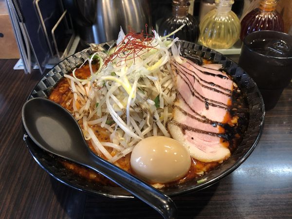 「辛タンメン＋煮玉子」@麺屋 燦鶴の写真