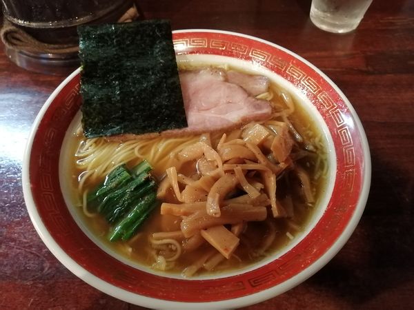 「醤油　細麺　650円　メンマ　100円」@麺処 懐やの写真