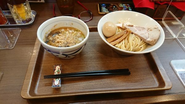 「味玉鳥ほぐしつけめん」@つけめん さなだの写真