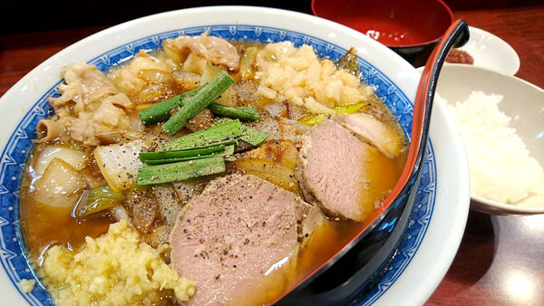 「【昼】特製スタミナ中華セット （生卵半ライス付き）」@中華そば たた味の写真