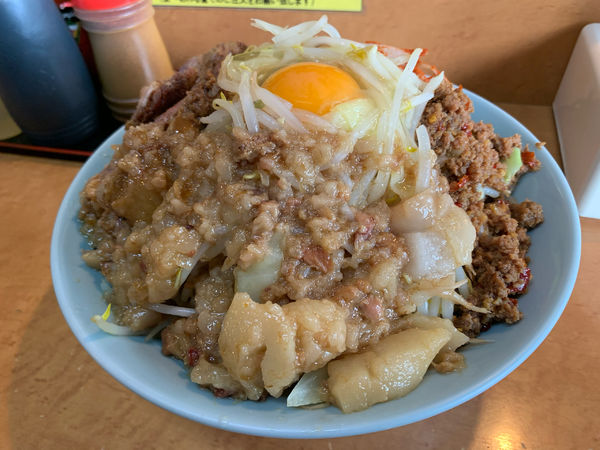 「汁なしミニ　ヤサイマシ　アブラマシマシ」@立川マシマシ ロイヤルスープの写真