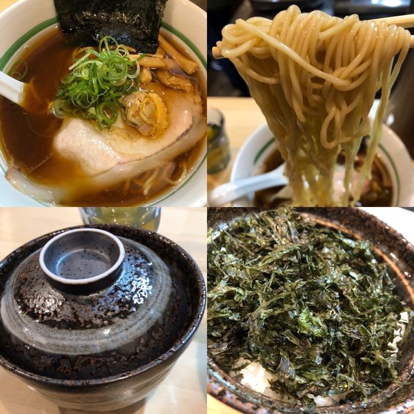 「醤油ラーメン+〆海苔丼」@仲吉荘の写真