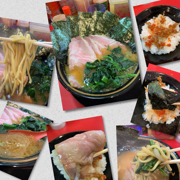 「チャーシュー820円＋海苔80円＋半ライス100円」@家系ラーメン とらきち家の写真